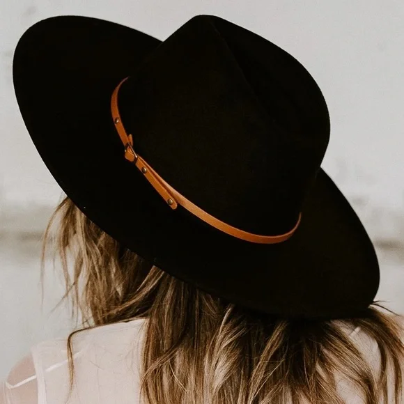 Accessories | Black Tan Wide Brim Wester Trendy Stylish  display picture 1